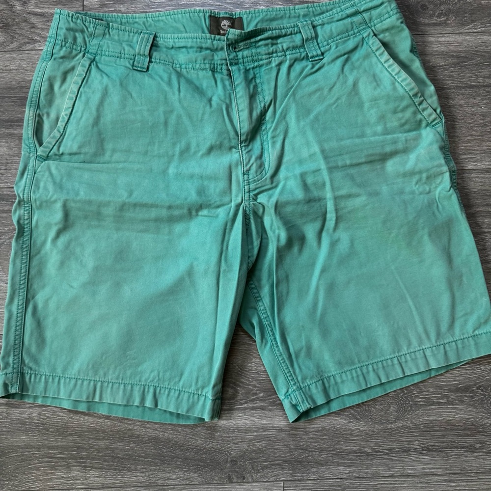 Timberland Men's Green/Blue Summer Cotton Shorts Size 35